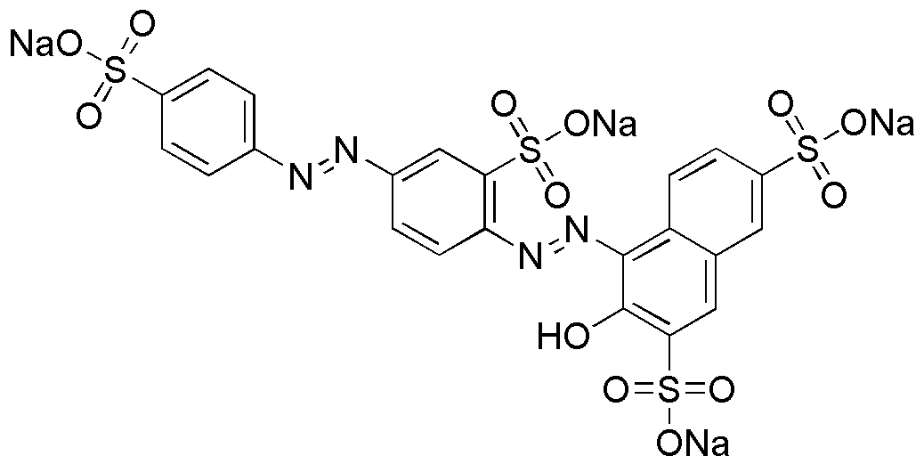 Sel tétrasodique de l'acide 3-hydroxy-4[2-sulfo-4-(4-sulfophénylazo)phénylazo]-2,7-naphtalènedisulfonique