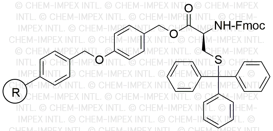 Fmoc-S-trityl-L-cysteine 4-alkoxybenzyl alcohol resin