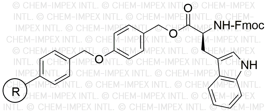 Resina de alcohol 4-alcoxibencílico Nα-Fmoc-L-triptófano (0,3-0,8 meq/g, 100-200 mesh)