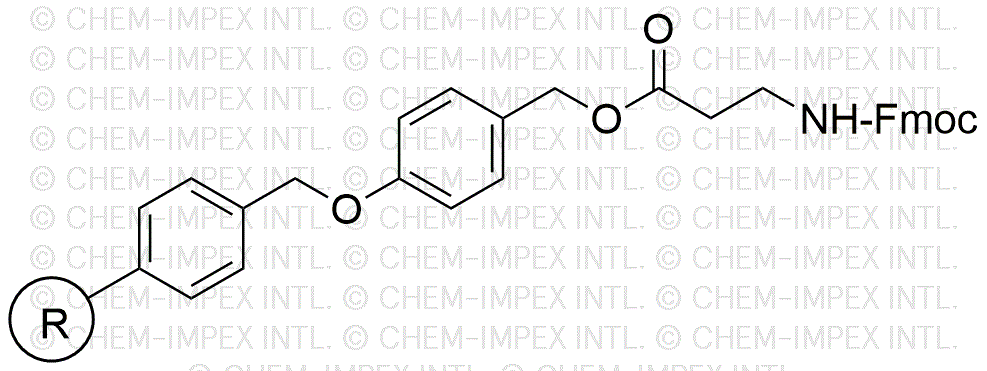 Resina de alcohol 4-alcoxibencílico Fmoc-β-alanina (0,3-0,8 meq/g, 100-200 mesh)