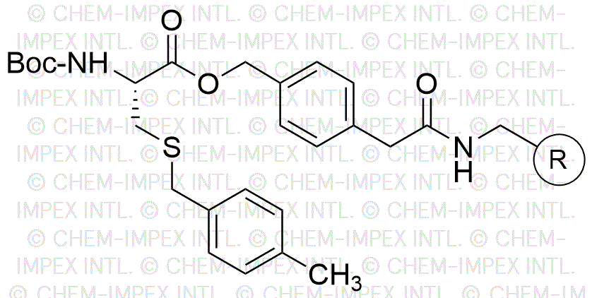 Resina de 4-oximetilfenilacetamidometil Boc-S-4-metilbencil-L-cisteína