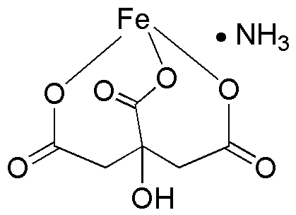 Citrate d'ammonium et de fer (III), poudre brune