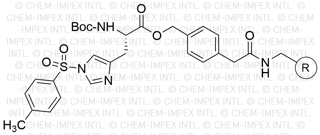 Resina de 4-oximetilfenilacetamidometilo de Nα-Boc-Nim-4-toluenosilfonil-L-histidina