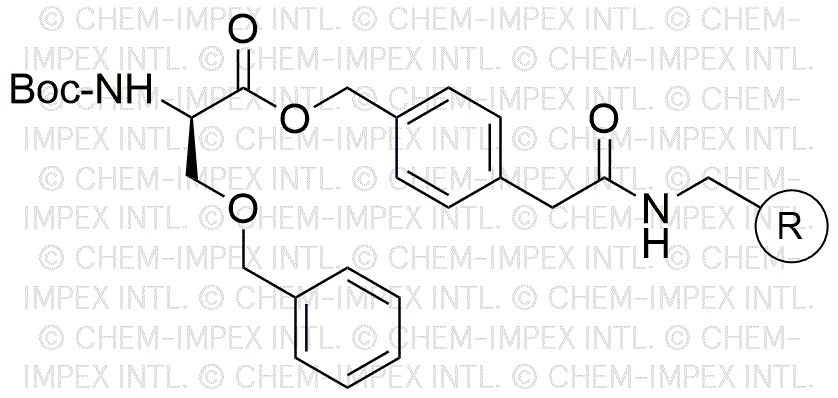 Résine boc-O-benzyl-D-sérine 4-oxyméthylphénylacétamidométhyl