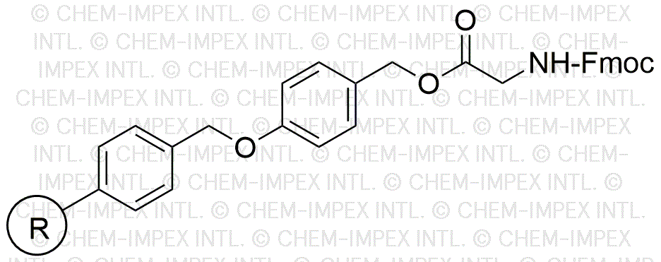 Resina de alcohol 4-alcoxibencílico Fmoc-L-glicina (0,3-0,8 meq/g, malla 200-400)