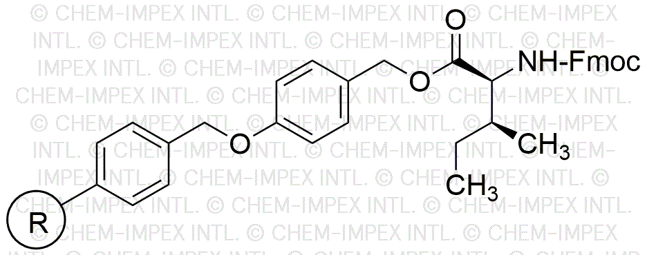 Resina de alcohol 4-alcoxibencílico Fmoc-L-isoleucina