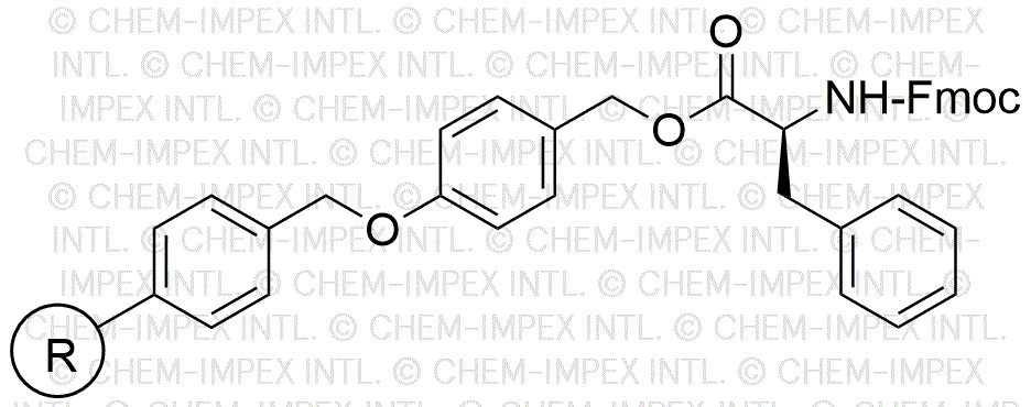 Resina de alcohol 4-alcoxibencílico Fmoc-L-fenilalanina