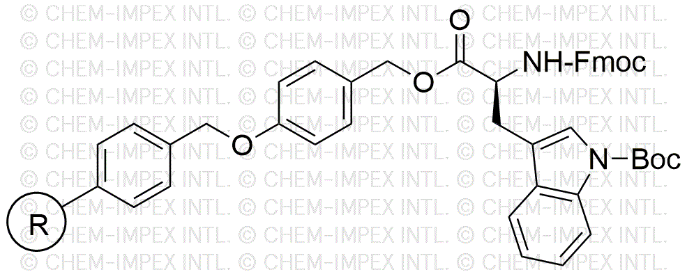 Resina de alcohol 4-alcoxibencílico Nα-Fmoc-Nin-Boc-L-triptófano