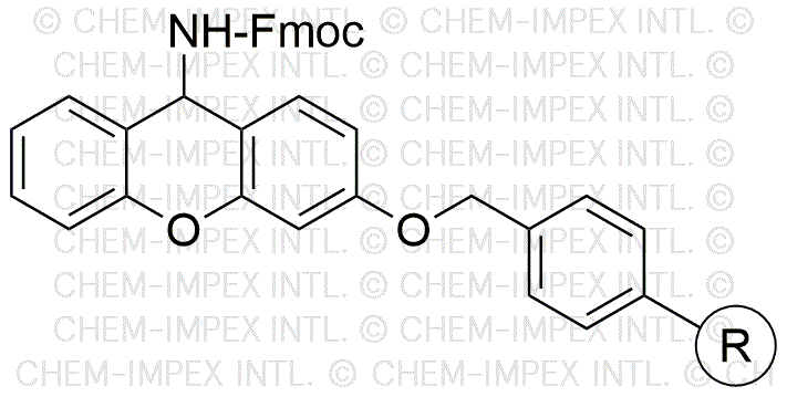 Résine de polystyrène 9-Fmoc-aminoxanthène-3-yloxy (0,6-0,8 meq/g, 100-200 mesh)