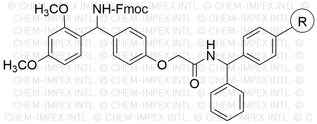 Résine 4-(2',4'-Diméthoxyphényl-Fmoc-aminométhyl)phénoxyacétamido BHA