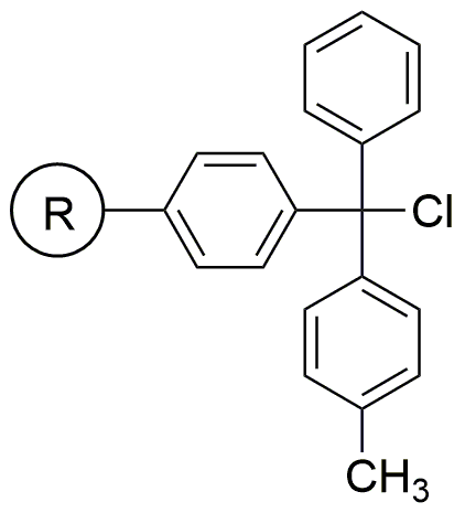 Resina de cloruro de 4-metiltritilo (0,2 - 1,5 meq/g, malla 200 - 400)