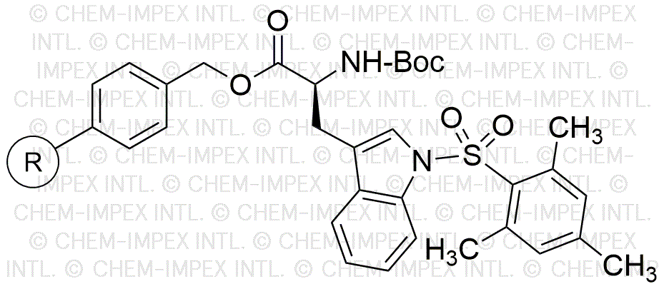 Nα-Boc-Nin-mesitylene-2-sulfonyl-tryptophan Merrifield resin (0.3 - 0.8 meq/g, 200 - 400 mesh)