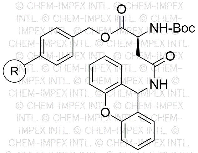 Nα-Boc-Nγ-xanthyl-L-asparagine Merrifield resin (0.25 - 0.7 meq/g, 100 - 200 mesh)