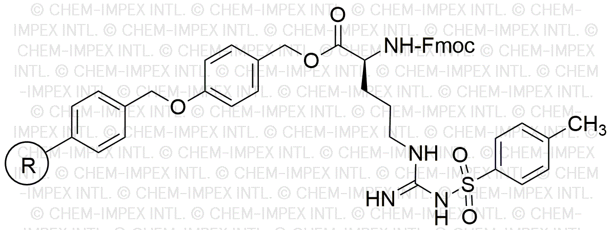 Resina de alcohol 4-alcoxibencílico Nα-Fmoc-Nω-(4-toluenosulfonil)-L-arginina