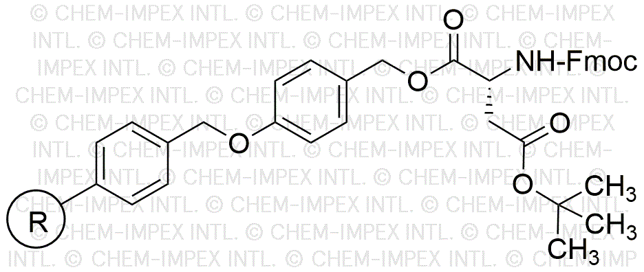 Resina de alcohol 4-alcoxibencílico de éster β-terc-butílico del ácido Fmoc-D-aspártico