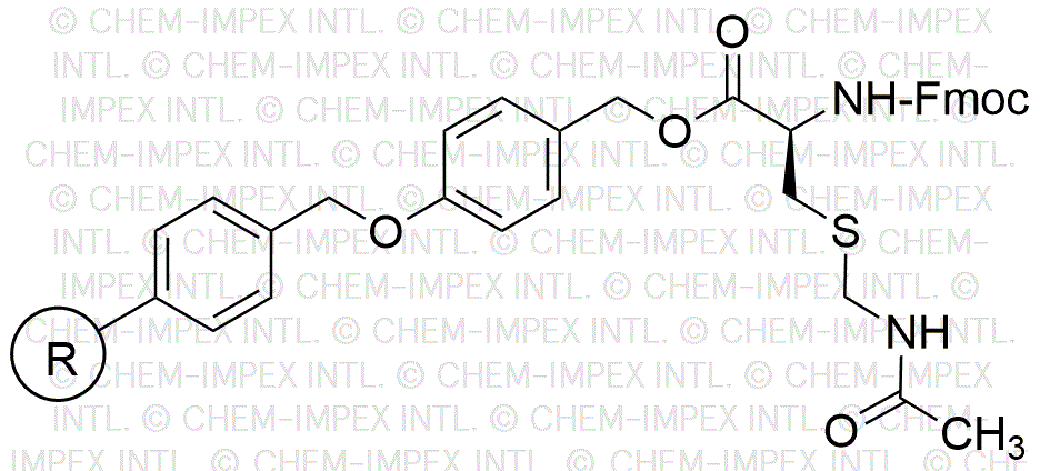 Resina de alcohol 4-alcoxibencílico Fmoc-S-acetamidometil-L-cisteína