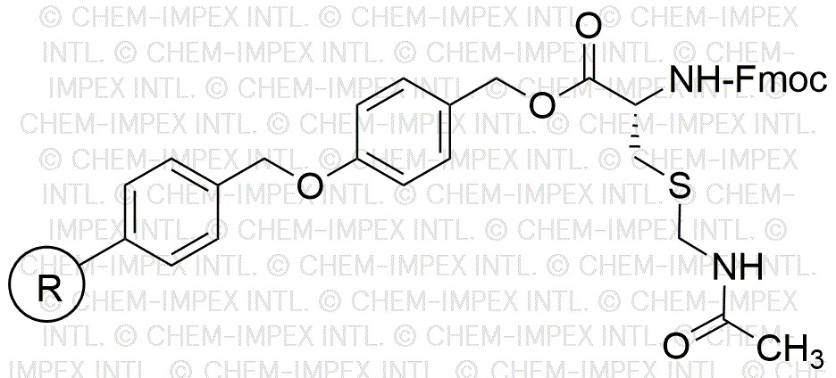 Resina de alcohol 4-alcoxibencílico Fmoc-S-acetamidometil-D-cisteína