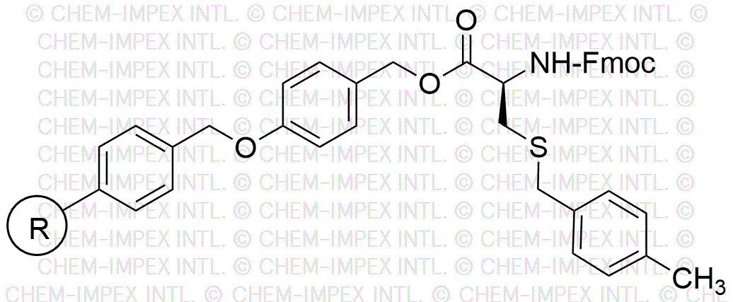 Resina de alcohol 4-alcoxibencílico Fmoc-S-4-metilbencil-L-cisteína