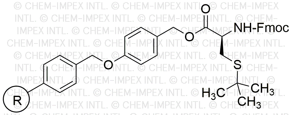 Resina de alcohol 4-alcoxibencílico Fmoc-S-terc-butil-L-cisteína