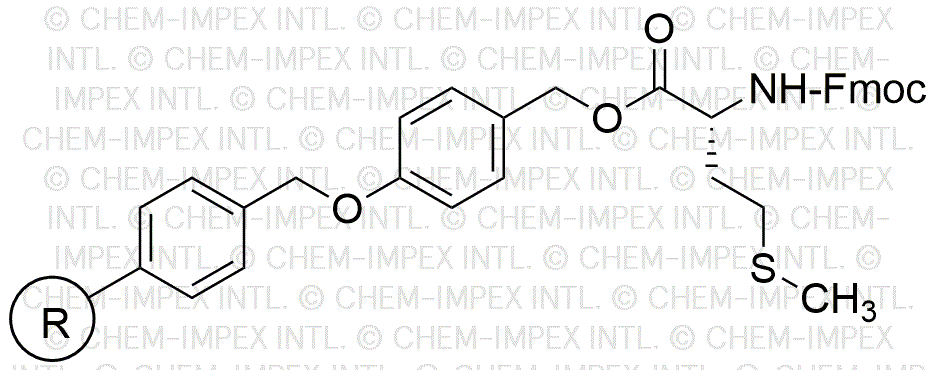 Resina de alcohol 4-alcoxibencílico Fmoc-D-metionina