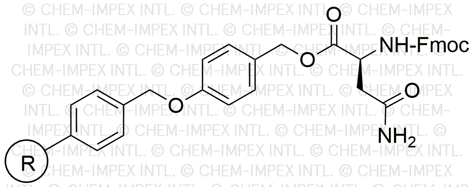 Resina de alcohol 4-alcoxibencílico Nα-Fmoc-L-asparagina (0,3-0,8 meq/g, 100-200 mesh)