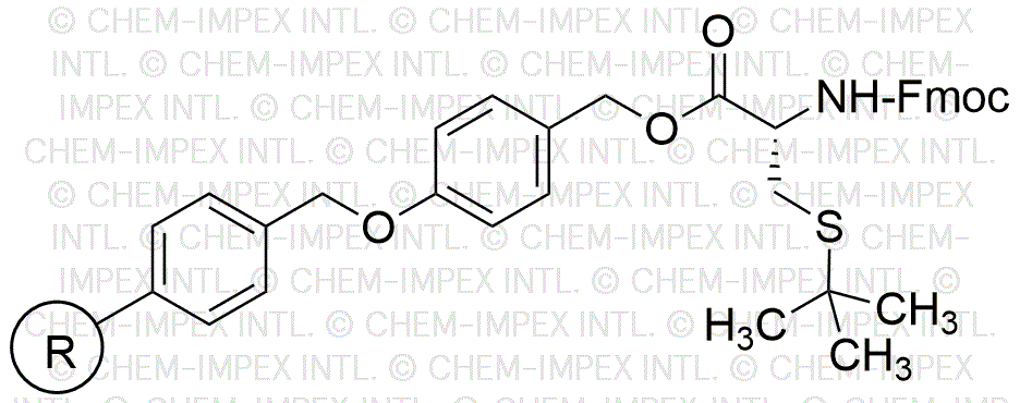 Resina de alcohol 4-alcoxibencílico Fmoc-S-tert-butil-D-cisteína