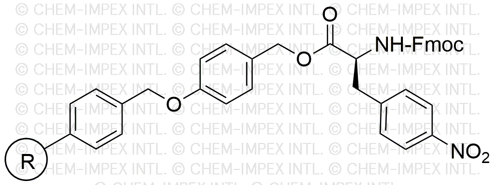 Resina de alcohol 4-alcoxibencílico Fmoc-4-nitro-L-fenilalanina