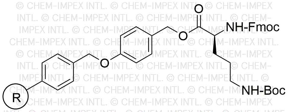 Resina de alcohol 4-alcoxibencílico Na-Fmoc-Nd-Boc-L-ornitina