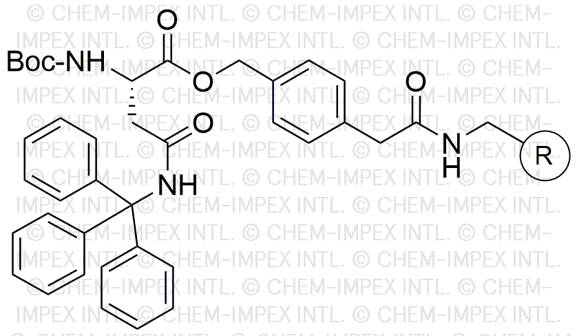 Resina de 4-oximetilfenilacetamidometil Nα-Boc-Nγ-tritil-L-asparagina