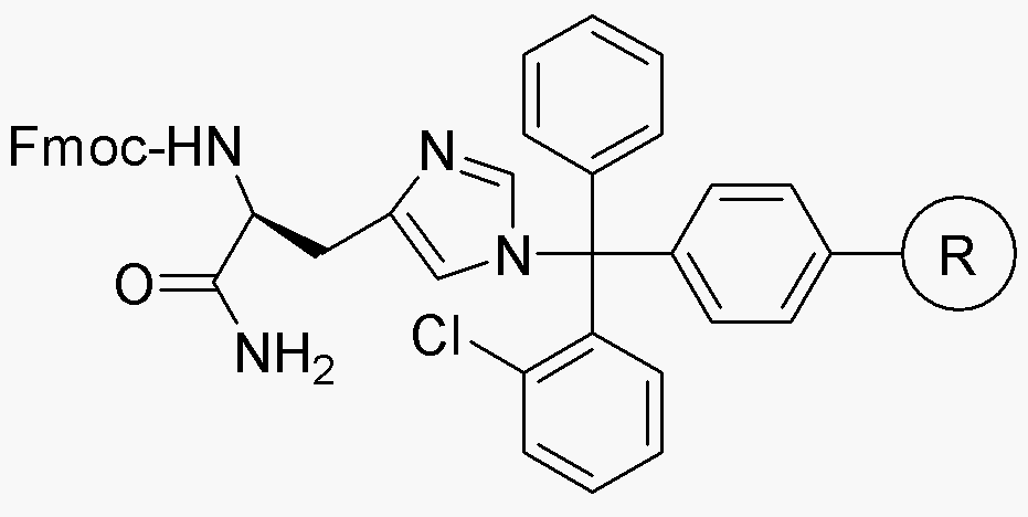 Fmoc-L-histidine(2-chlorotrityl resin)amide