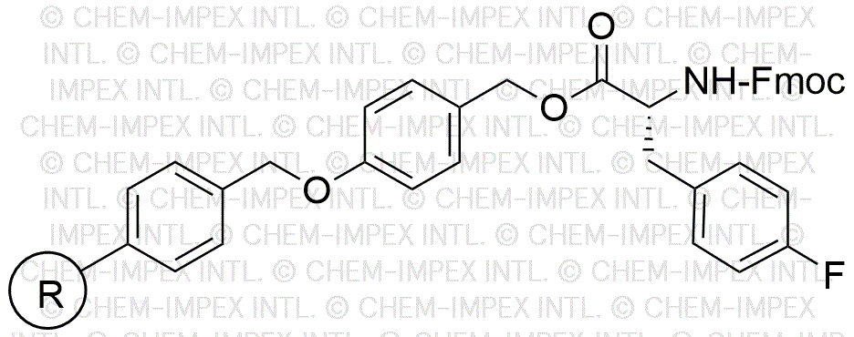 Fmoc-4-fluoro-D-phenylalanine 4-alkoxybenzyl alcohol resin