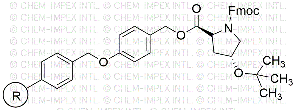 Fmoc-O-tert-butyl-transL-hydroxyproline 4-alkoxybenzyl alcohol resin