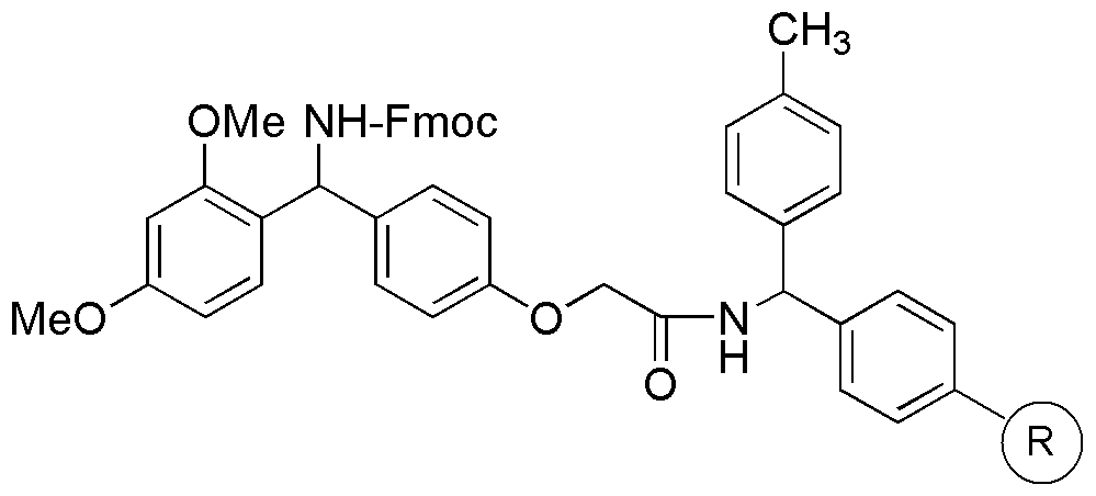 Résine MBHA 4-(2',4'-Diméthoxyphényl-Fmoc-aminométhyl)phénoxyacétamido (0,6-0,8 meq/g, 200-400 mesh)