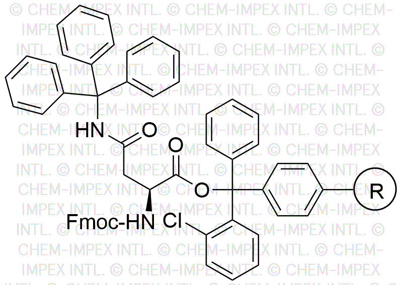 Resina de Na-Fmoc-Ng-tritil-L-asparagina-2-clorotritilo (0,3 - 0,9 meq/g, 200 - 400 mesh)