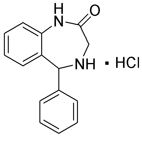 (Clorhidrato de R,S-1,3,4,5-tetrahidro-5-fenil-2H-1,4-benzodiazepin-2-ona)