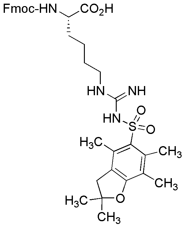 Fmoc-Nω-(2,2,4,6,7-pentaméthyldihydrobenzofuran-5-sulfonyl)-L-homoarginine