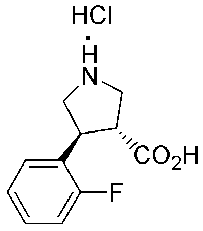 Chlorhydrate d'acide (+/-)-trans-4-(2-fluorophényl)pyrrolidine-3-carboxylique