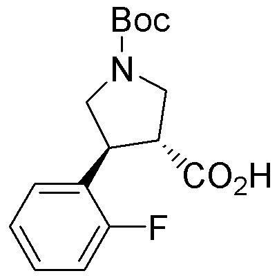 Acide boc-(+/-)-trans-4-(2-fluorophényl)pyrrolidine-3-carboxylique