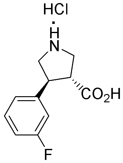 Clorhidrato de ácido (+/-)-trans-4-(3-fluorofenil)pirrolidin-3-carboxílico