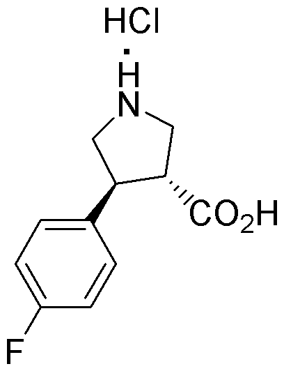 (+/-)-trans-4-(4-Fluorophenyl)pyrrolidine-3-carboxylic acid hydrochloride