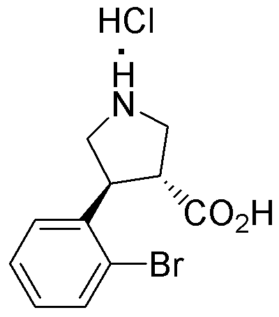 (+/-)-trans-4-(2-Bromophenyl)pyrrolidine-3-carboxylic acid hydrochloride