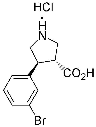 Chlorhydrate d'acide (+/-)-trans-4-(3-bromophényl)pyrrolidine-3-carboxylique