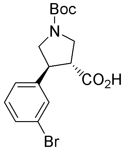 Ácido Boc-(+/-)-trans-4-(3-bromofenil)pirrolidin-3-carboxílico