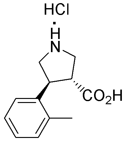 Chlorhydrate d'acide (+/-)-trans-4-(2-méthylphényl)pyrrolidine-3-carboxylique