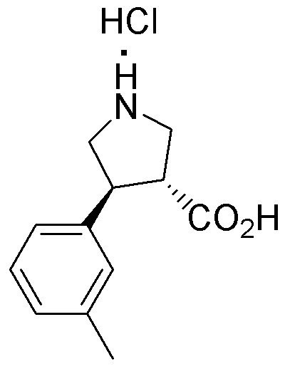 Chlorhydrate d'acide (+/-)-trans-4-(3-méthylphényl)pyrrolidine-3-carboxylique