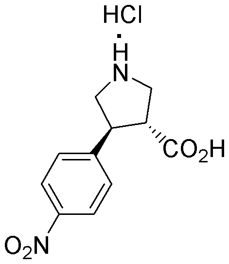 Chlorhydrate d'acide (+/-)-trans-4-(4-nitrophényl)pyrrolidine-3-carboxylique