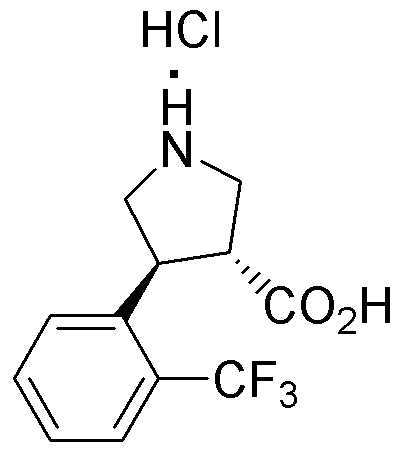 Chlorhydrate d'acide (+/-)-trans-4-(2-trifluorométhylphényl)pyrrolidine-3-carboxylique