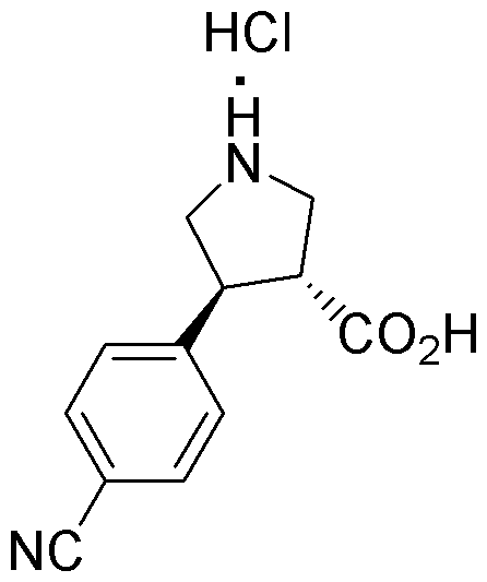 (+/-)-trans-4-(4-Cyanophenyl)pyrrolidine-3-carboxylic acid hydrochloride