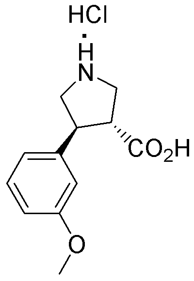 Chlorhydrate d'acide (+/-)-trans-4-(3-méthoxyphényl)pyrrolidine-3-carboxylique