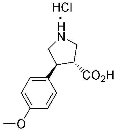 Clorhidrato de ácido (+/-)-trans-4-(4-metoxifenil)pirrolidina-3-carboxílico